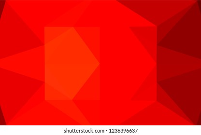 Light Red vector hexagon mosaic texture. Creative geometric illustration in Origami style with gradient. A completely new design for your business.