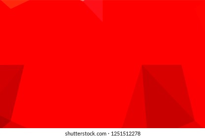 Light Red vector hexagon mosaic texture. Glitter abstract illustration with an elegant design. The completely new template can be used for your brand book.