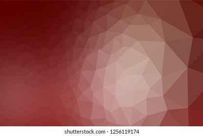 Light Red vector hexagon mosaic template. Colorful abstract illustration with gradient. A new texture for your design.