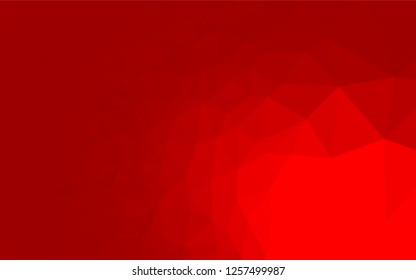 Light Red vector hexagon mosaic cover. Colorful abstract illustration with gradient. The template can be used as a background for cell phones.