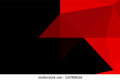 Light Red vector hexagon mosaic cover. Creative geometric illustration in Origami style with gradient. A completely new template for your business design.