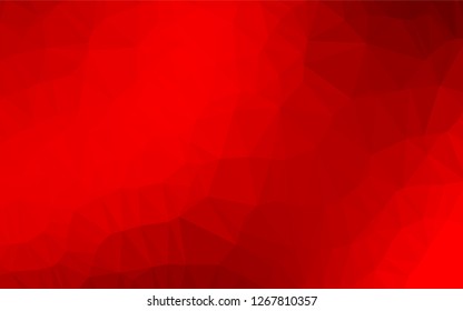Light Red vector hexagon mosaic template. Glitter abstract illustration with an elegant design. A completely new design for your business.