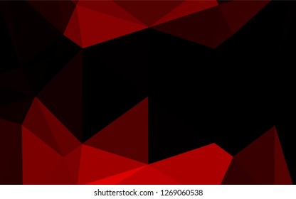Light Red vector hexagon mosaic texture. Creative geometric illustration in Origami style with gradient. The template can be used as a background for cell phones.