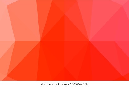 Light Red vector hexagon mosaic template. A sample with polygonal shapes. Brand new style for your business design.