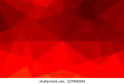 Light Red vector hexagon mosaic cover. A completely new color illustration in a vague style. A new texture for your design.