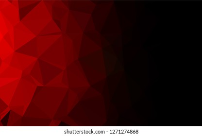 Light Red vector hexagon mosaic texture. Creative illustration in halftone style with gradient. The template can be used as a background for cell phones.