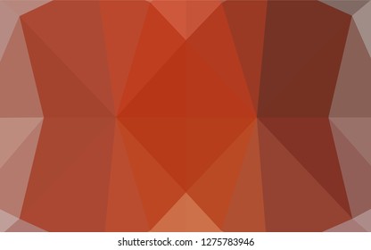 Light Red vector hexagon mosaic texture. A sample with polygonal shapes. The completely new template can be used for your brand book.