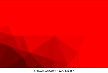 Light Red vector hexagon mosaic template. Glitter abstract illustration with an elegant design. A completely new design for your business.