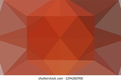 Light Red vector hexagon mosaic texture. Creative illustration in halftone style with gradient. The textured pattern can be used for background.
