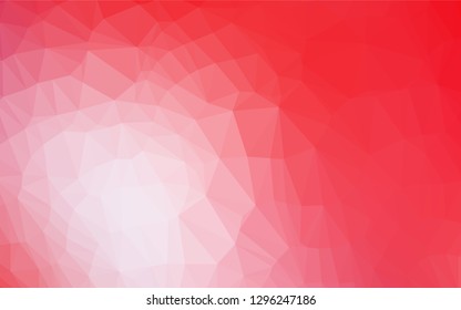 Light Red vector hexagon mosaic texture. Brand new colored illustration in blurry style with gradient. Triangular pattern for your business design.