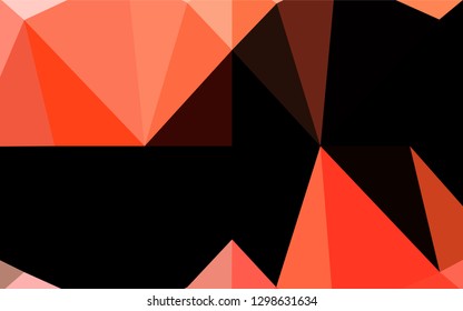Light Red vector hexagon mosaic texture. A sample with polygonal shapes. Triangular pattern for your business design.