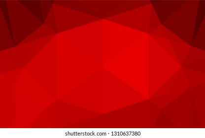 Light Red vector hexagon mosaic template. A completely new color illustration in a vague style. A completely new design for your business.