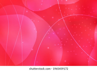 Light Red vector Illustration with colorful circles, lines in abstract style. Modern abstract illustration with colorful water drops. Base for booklets, leaflets