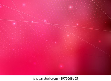 Light Red vector Illustration with set of shining colorful abstract circles. Abstract illustration with colored bubbles in nature style. Base for booklets, leaflets