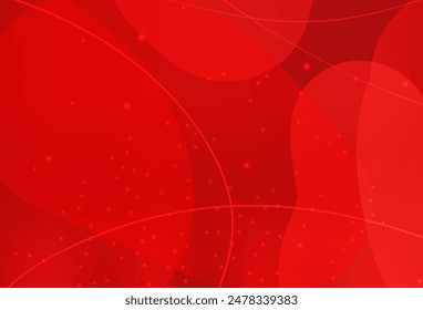 Light Red vector Illustration with set of shining colorful abstract circles, lines. Abstract illustration with colored bubbles in nature style. Modern template for landing page.