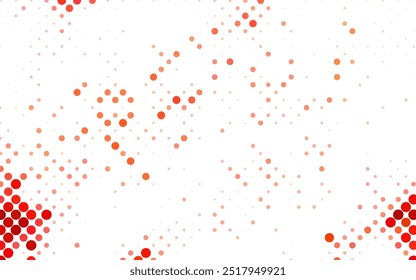 Vetor vermelho claro Ilustração com conjunto de círculos abstratos coloridos brilhantes. Ilustração abstrata brilhante com gotas turvas de chuva. Design simples para o seu site.
