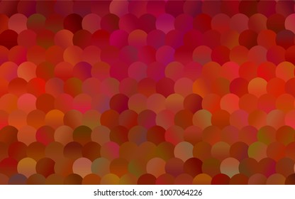 Light Red vector illustration which consist of circles. Dotted gradient design for your business. Creative geometric background in halftone style with colored spots.