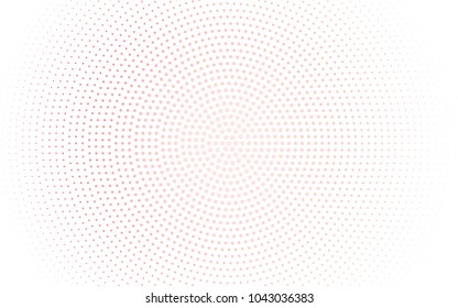 Light Red vector illustration which consist of circles. Dotted gradient design for your business. Creative geometric background in halftone style with colored spots.