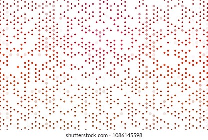 Light Red vector illustration which consist of circles. Dotted gradient design for your business. Creative geometric background in halftone style with colored spots.