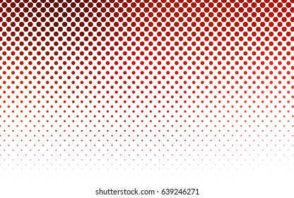 Light Red vector illustration which consist of circles. Dotted gradient design for your business. Creative geometric background in halftone style with colored spots.