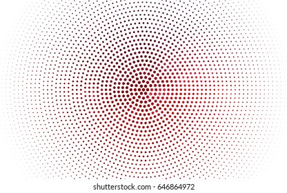 Light Red vector illustration which consist of circles. Dotted gradient design for your business. Creative geometric background in halftone style with colored spots.