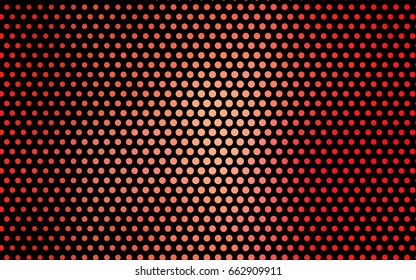 Light Red vector illustration which consist of circles. Dotted gradient design for your business. Creative geometric background in halftone style with colored spots.