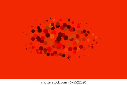 Light Red vector illustration which consist of circles. Dotted gradient design for your business. Creative geometric background in halftone style with colored spots.