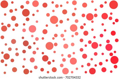 Light Red vector illustration which consist of circles. Dotted gradient design for your business. Creative geometric background in halftone style with colored spots.