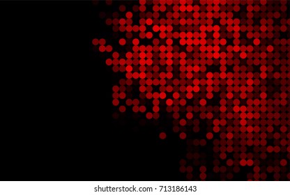 Light Red vector illustration which consist of circles. Dotted gradient design for your business. Creative geometric background in halftone style with colored spots.