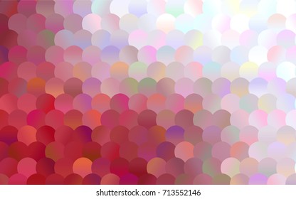 Light Red vector illustration which consist of circles. Dotted gradient design for your business. Creative geometric background in halftone style with colored spots.