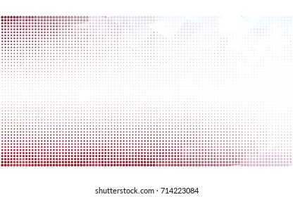 Light Red vector illustration which consist of circles. Dotted gradient design for your business. Creative geometric background in halftone style with colored spots.