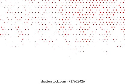 Light Red vector illustration which consist of circles. Dotted gradient design for your business. Creative geometric background in halftone style with colored spots.