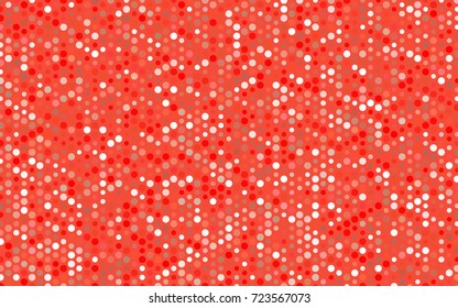 Light Red vector illustration which consist of circles. Dotted gradient design for your business. Creative geometric background in halftone style with colored spots.