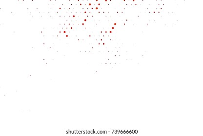 Light Red vector illustration which consist of circles. Dotted gradient design for your business. Creative geometric background in halftone style with colored spots.