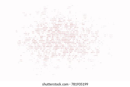 Light Red vector illustration which consist of circles. Dotted gradient design for your business. Creative geometric background in halftone style with colored spots.