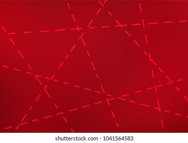 Light Red vector indian curved template. Decorative shining illustration with doodles on abstract template. The pattern can be used for coloring books and pages for kids.