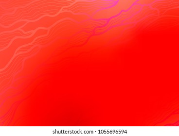 Light Red vector indian curved template. Colorful abstract illustration with lines in Asian style. Brand-new design for your business.