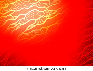 Light Red vector indian curved texture. Shining colored illustration with doodles in Zen tangle style. The elegant pattern can be used as a part of a brand book.