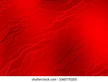 Light Red vector indian curved texture. Glitter abstract illustration with doodles and Zen tangles. The pattern can be used for coloring books and pages for kids.