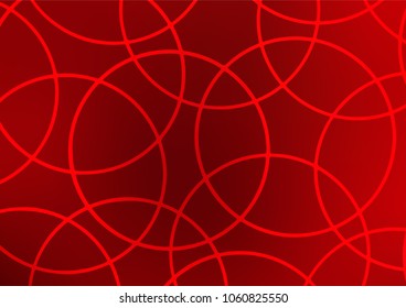 Light Red vector indian curved template. Colorful abstract illustration with lines in Asian style. The completely new template can be used for your brand book.