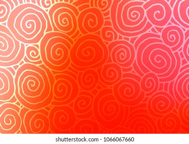 Light Red vector indian curved texture. Geometric doodle illustration in Origami style with gradient. Brand-new style for your business design.