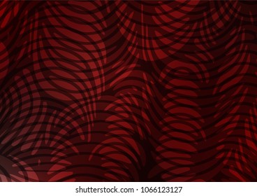 Light Red vector indian curved template. A completely new color illustration in doodle style. A new texture for your design.