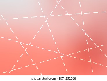 Light Red vector indian curved template. An elegant bright illustration with lines in Natural style. The template can be used as a background for cell phones.