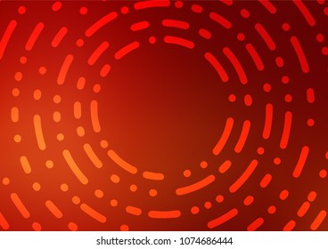 Light Red vector indian curved texture. Modern geometrical abstract illustration with doodles. The elegant pattern can be used as a part of a brand book.