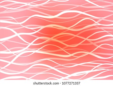 Light Red vector indian curved pattern. Doodles on blurred abstract background with gradient. The pattern can be used for wallpapers and coloring books.