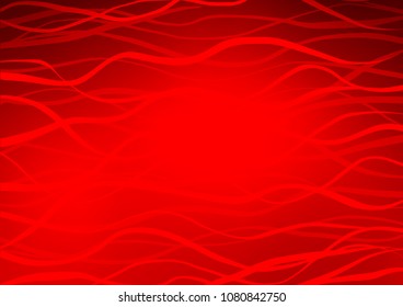 Light Red vector indian curved pattern. Colorful illustration in abstract style with doodles and Zen tangles. Hand painted design for web, wrapping, wallpaper.