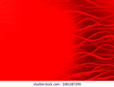 Light Red vector indian curved texture. Glitter abstract illustration with doodles and Zen tangles. The elegant pattern can be used as a part of a brand book.