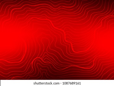 Light Red vector indian curved pattern. Decorative shining illustration with doodles on abstract template. The pattern can be used for heads of websites and designs.