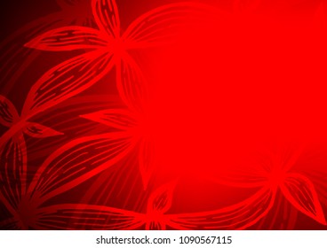 Light Red vector indian curved background. An elegant bright illustration with lines in Natural style. A completely new design for your business.