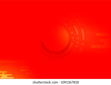 Light Red vector indian curved pattern. Colorful illustration in abstract style with doodles and Zen tangles. The pattern can be used for wallpapers and coloring books.